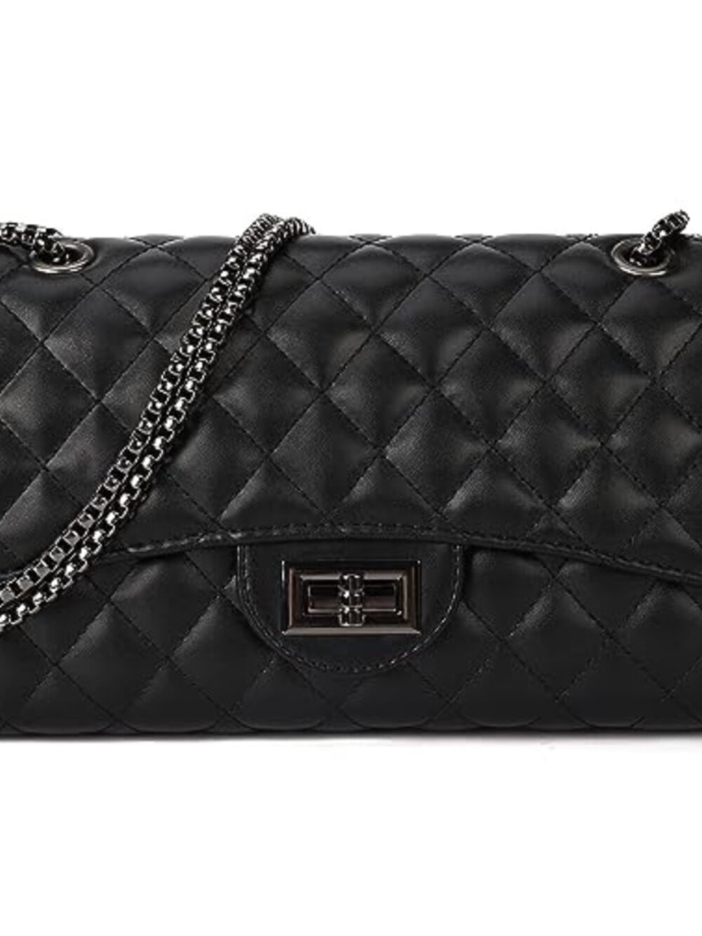 Quilted Crossbody Bag Adjustable Chain Strap Women Clutch Purse